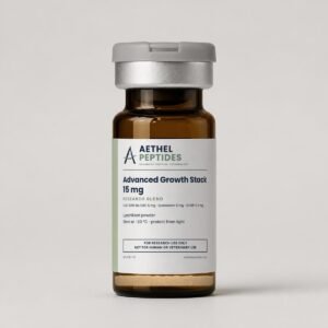 Advanced Growth Stack 15 mg lyophilized research vial, Aethel Peptides