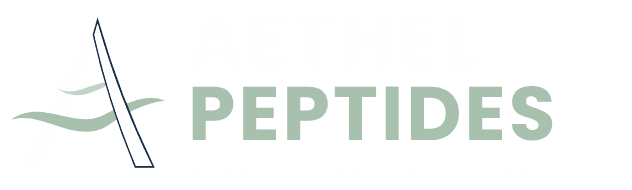 Aethel Peptides logo (white)
