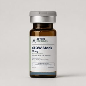 GLOW Stack 70 mg lyophilized research vial, Aethel Peptides
