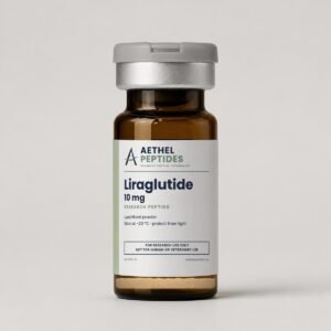 Liraglutide 10 mg lyophilized research vial, Aethel Peptides